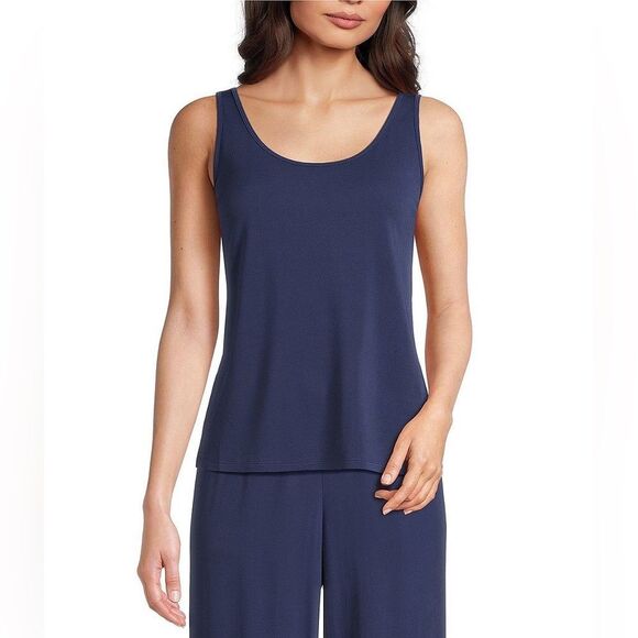 Eileen Fisher Tops - Eileen Fisher
Stretch Silk Jersey Scoop Neck Sleeveless Tank M NWOT